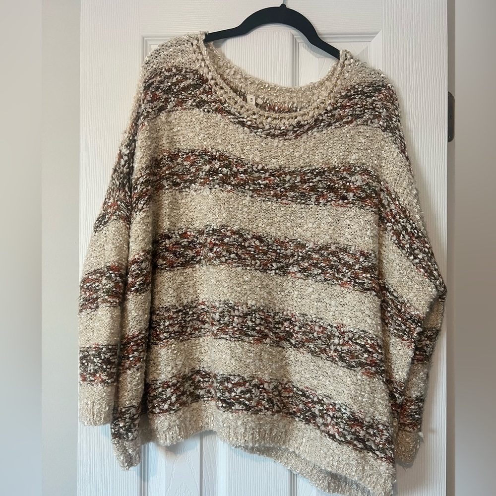 Colorful Stripe Gold Chain Boutique Sweater